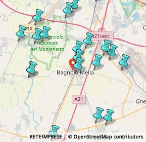 Mappa Via Zanardelli, 25021 Bagnolo Mella BS, Italia (4.595)