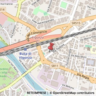 Mappa Via Padova, 34, 35010 Vigonza, Padova (Veneto)