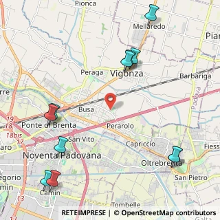 Mappa Via Brustolon, 35010 Vigonza PD, Italia (2.8109090909091)