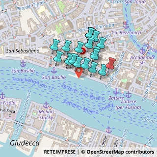 Mappa Fondamenta Zattere Al Ponte Lungo, 30123 Venezia VE, Italia (0.1863)