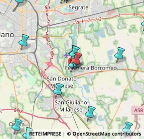 Mappa Via Walter Tobagi, 20068 Peschiera Borromeo MI, Italia (5.7305)