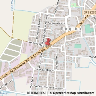 Mappa Via Pompeo, 7, 25030 Pompiano, Brescia (Lombardia)