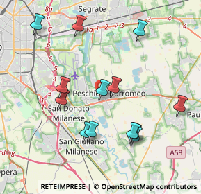 Mappa Via Giacomo Matteotti, 20068 Peschiera Borromeo MI, Italia (3.98077)