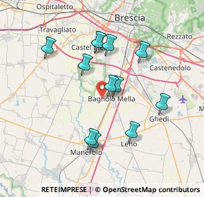 Mappa Via Corticelle, 25021 Bagnolo Mella BS, Italia (6.63583)