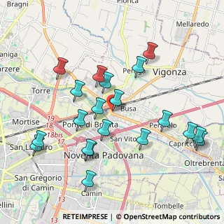 Mappa Via Padova, 35010 Vigonza PD, Italia (2.076)