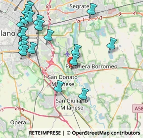 Mappa Via Lambro, 20068 Peschiera Borromeo MI, Italia (5.1535)