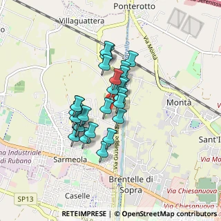 Mappa Via Fratelli Bandiera, 35030 Rubano PD, Italia (0.64286)