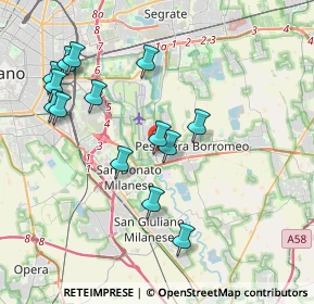 Mappa Via Giuseppe Di Vittorio, 20068 Peschiera Borromeo MI, Italia (3.96714)