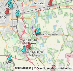 Mappa Via Giuseppe Di Vittorio, 20068 Peschiera Borromeo MI, Italia (6.68077)