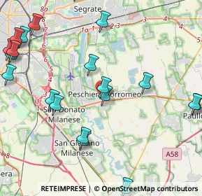 Mappa Via Matteotti Giacomo, 20068 Peschiera Borromeo MI, Italia (5.4735)