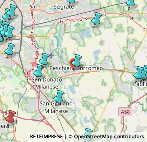 Mappa Via Matteotti Giacomo, 20068 Peschiera Borromeo MI, Italia (6.841)