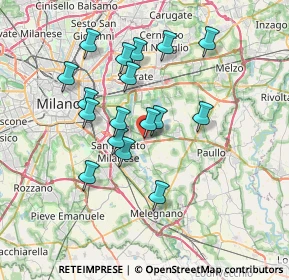 Mappa Via Matteotti Giacomo, 20068 Peschiera Borromeo MI, Italia (6.36824)