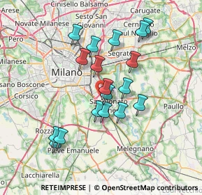 Mappa San Donato Milanese, 20138 Milano MI, Italia (6.38833)