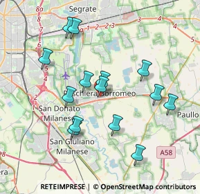 Mappa Via Diaz Armando, 20068 Peschiera Borromeo MI, Italia (3.55929)