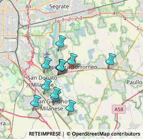 Mappa Via Diaz Armando, 20068 Peschiera Borromeo MI, Italia (3.16167)