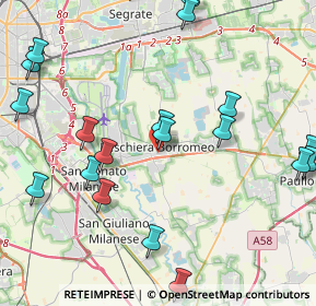 Mappa Via Diaz Armando, 20068 Peschiera Borromeo MI, Italia (5.2535)