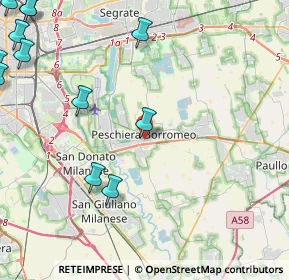 Mappa Via Diaz Armando, 20068 Peschiera Borromeo MI, Italia (6.53667)