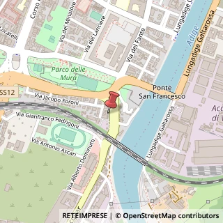 Mappa Via Franco Faccio, 25A, 37121 Verona, Verona (Veneto)