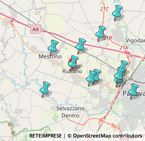 Mappa Via Gorizia, 35030 Rubano PD, Italia (3.9525)