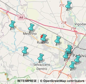 Mappa Via Gorizia, 35030 Rubano PD, Italia (4.7125)