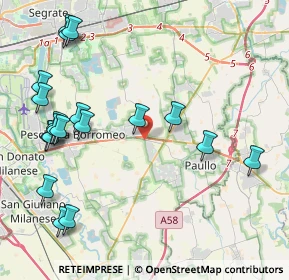 Mappa Via Oriani, 20060 Mediglia MI, Italia (5.05211)