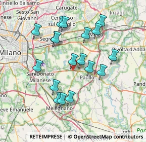 Mappa Via Oriani, 20060 Mediglia MI, Italia (6.91111)