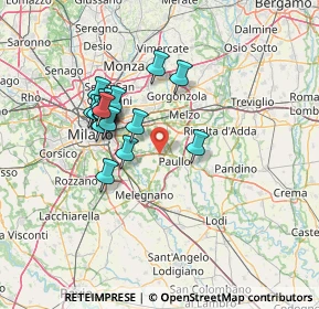 Mappa Via Oriani, 20060 Mediglia MI, Italia (11.9885)