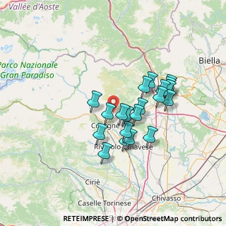 Mappa Via C. Nigra, 10080 Colleretto Castelnuovo TO, Italia (11.3075)