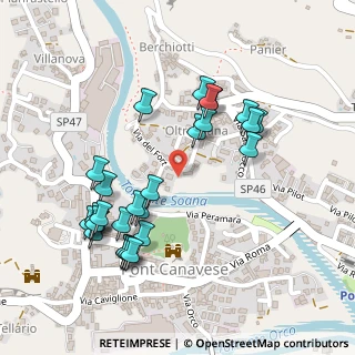 Mappa Via Ospedale, 10085 Pont Canavese TO, Italia (0.24074)
