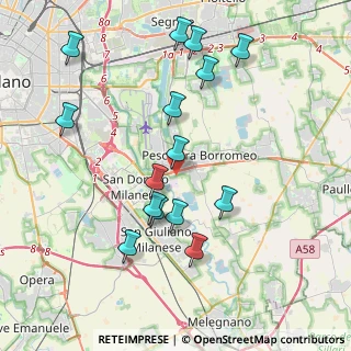 Mappa Via Roma, 20068 Peschiera Borromeo MI, Italia (4.07533)
