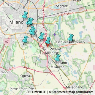 Mappa Via Ravenna, 20097 San Donato Milanese MI, Italia (3.76182)
