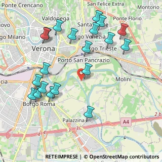 Mappa Via Lazzaretto, 37134 Verona VR, Italia (2.3145)