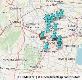 Mappa Via E. Bernardi, 35030 Rubano PD, Italia (10.88471)