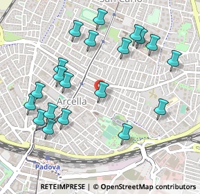 Mappa Via Giuseppe Rizzoli, 35132 Padova PD, Italia (0.5425)