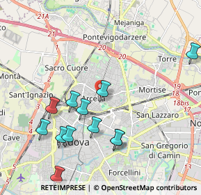 Mappa Via Giuseppe Rizzoli, 35132 Padova PD, Italia (2.18667)