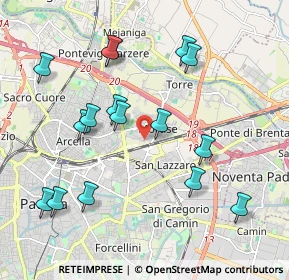 Mappa Via Mortise, 35129 Padova PD, Italia (2.1025)