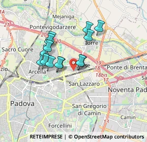 Mappa Via Mortise, 35129 Padova PD, Italia (1.40714)