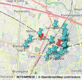 Mappa Via Montà, 35100 Padova PD, Italia (1.8795)