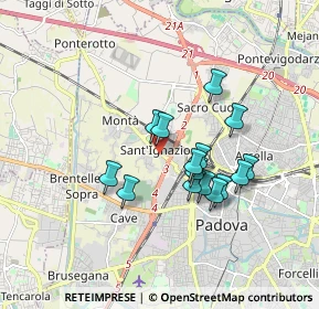 Mappa Via Montà, 35100 Padova PD, Italia (1.42133)