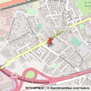 Mappa Via Dante di Nanni, 41/3, 35137 Padova, Padova (Veneto)