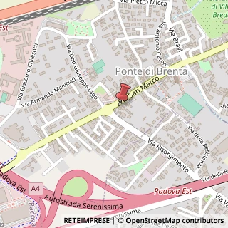 Mappa Via San Marco, 192, 35129 Padova, Padova (Veneto)