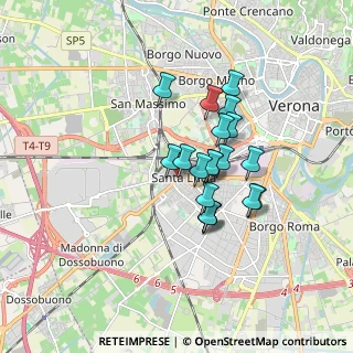 Mappa Via Salasco, 37137 Verona VR, Italia (1.28474)