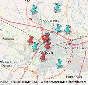 Mappa Via Ticino, 35100 Padova PD, Italia (3.06636)