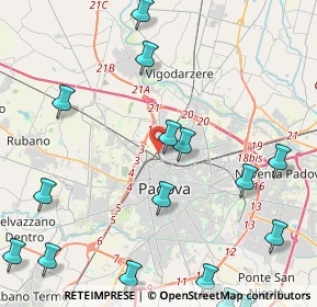 Mappa Via Ticino, 35100 Padova PD, Italia (6.363)