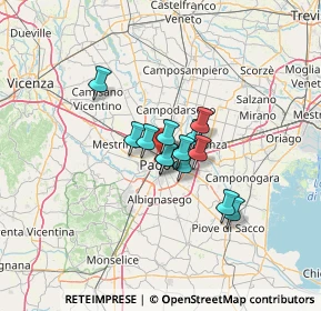 Mappa Via Ticino, 35100 Padova PD, Italia (7.87538)