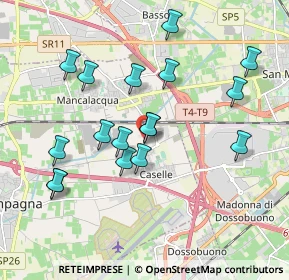 Mappa Via Paradiso, 37066 Caselle VR, Italia (1.84647)