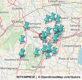 Mappa Via On. Aldo Moro, 35030 Rubano PD, Italia (12.4625)