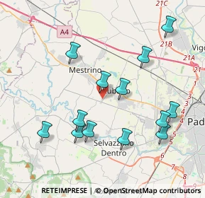 Mappa Via On. Aldo Moro, 35030 Rubano PD, Italia (4.01615)