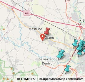 Mappa Via On. Aldo Moro, 35030 Rubano PD, Italia (6.97722)