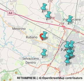 Mappa Via Carlo Borromeo, 35030 Sarmeola PD, Italia (4.8575)